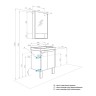 Тумба с раковиной Aquaton Сканди Doors 55 белый глянец, белый матовый