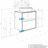 Тумба с раковиной и столешницей Aquaton Либерти 60/Mila 50, 2 ящика, белая столешница, дуб эльвезия