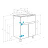 Тумба под раковину Aquaton Форест 75 туманный серый